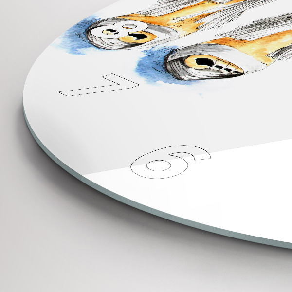 Reloj de pared redondo Alfileres de mujer