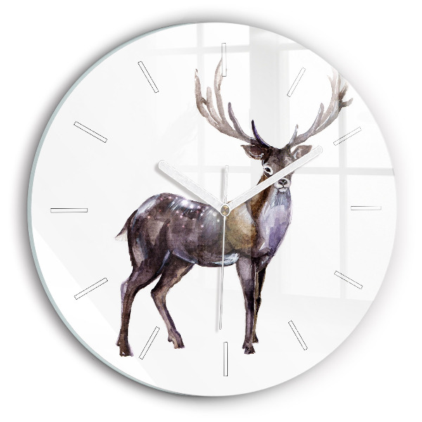 Reloj de pared redondo Ciervo rey de la naturaleza