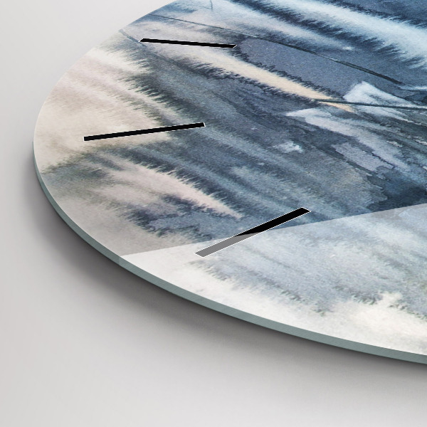 Reloj redondo pared Pescador en un lago