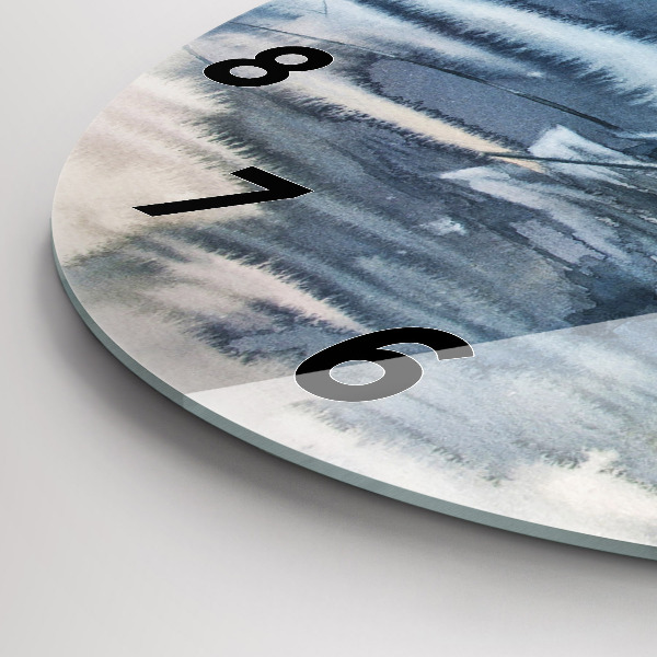 Reloj redondo pared Pescador en un lago