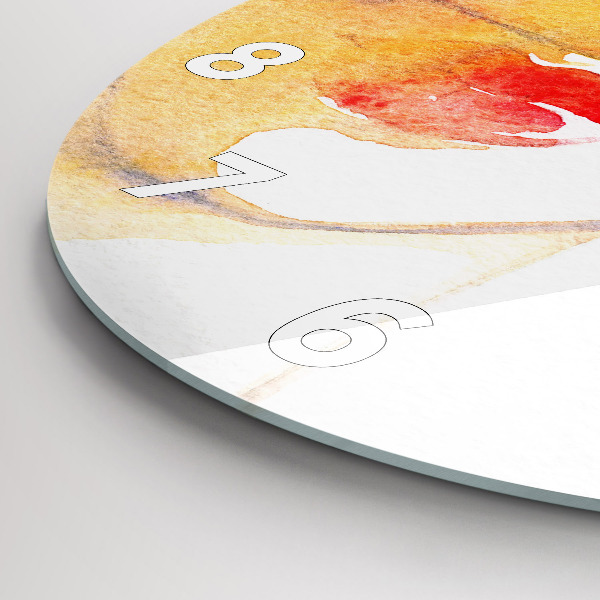 Reloj de cristal redondo Mujer con sombrero