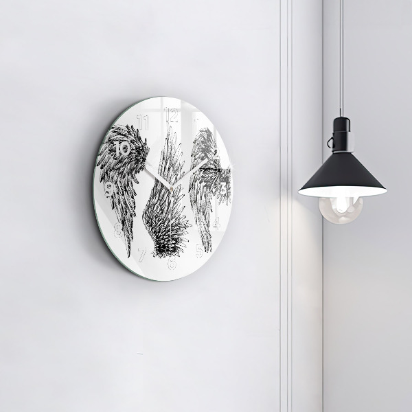 Reloj de pared redondo Alas de ángel