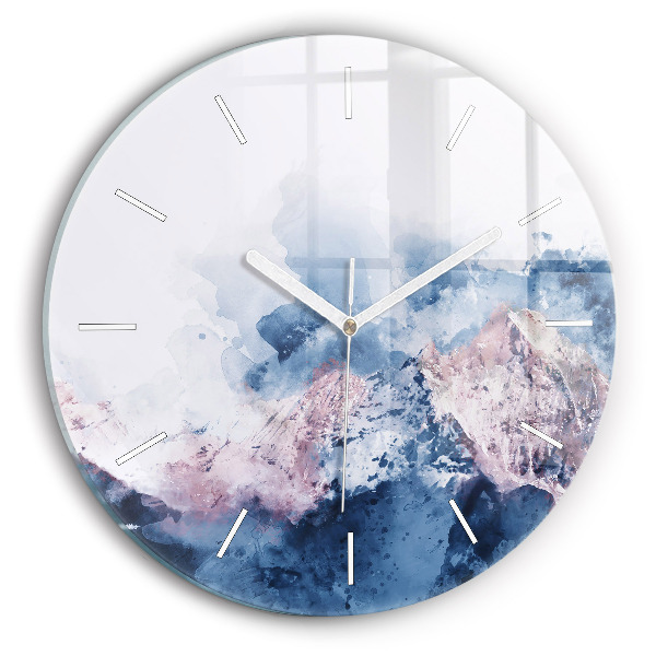 Reloj redondo pared Montañas abstractas