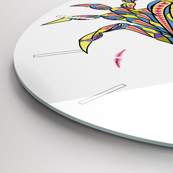 Reloj de cristal redondo Cangrejo étnico