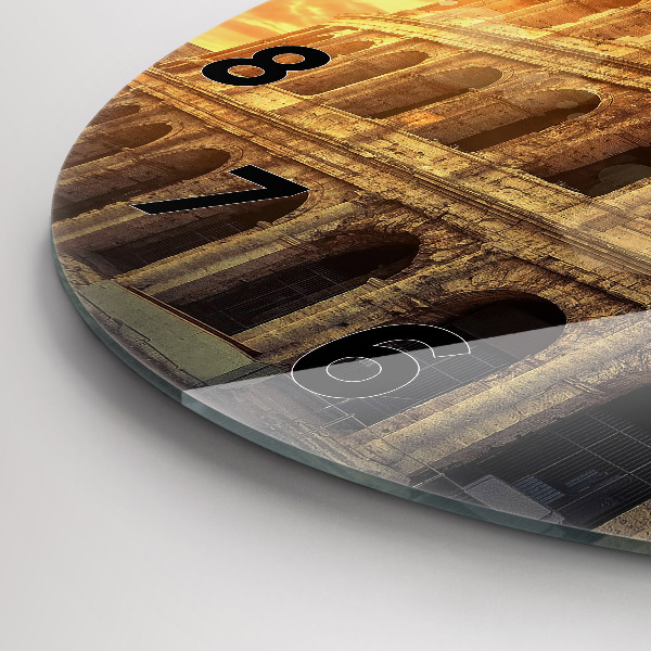 Reloj de cristal redondo Coliseo romano