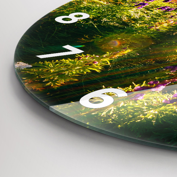 Reloj redondo pared Pradera de lavanda