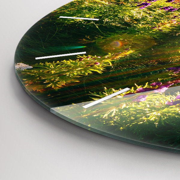 Reloj redondo pared Pradera de lavanda