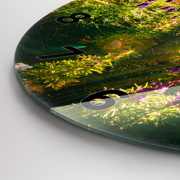 Reloj redondo pared Pradera de lavanda