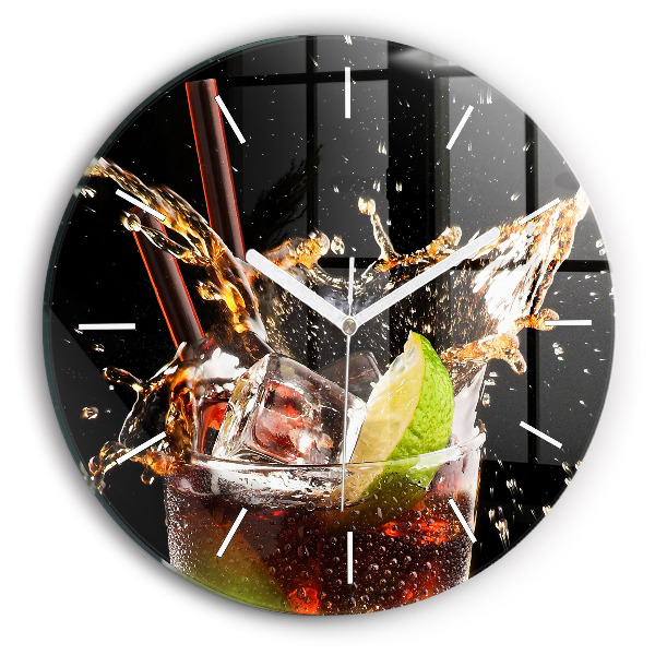 Reloj de cristal redondo Bebida con hielo