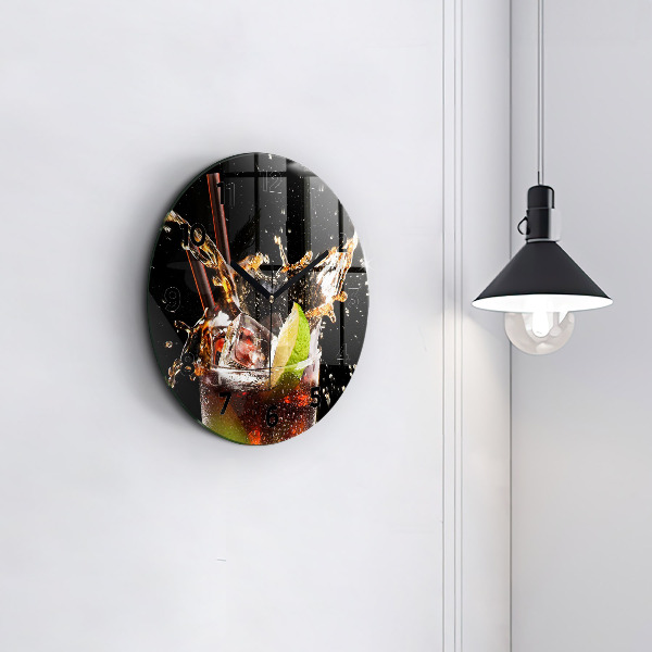 Reloj de cristal redondo Bebida con hielo
