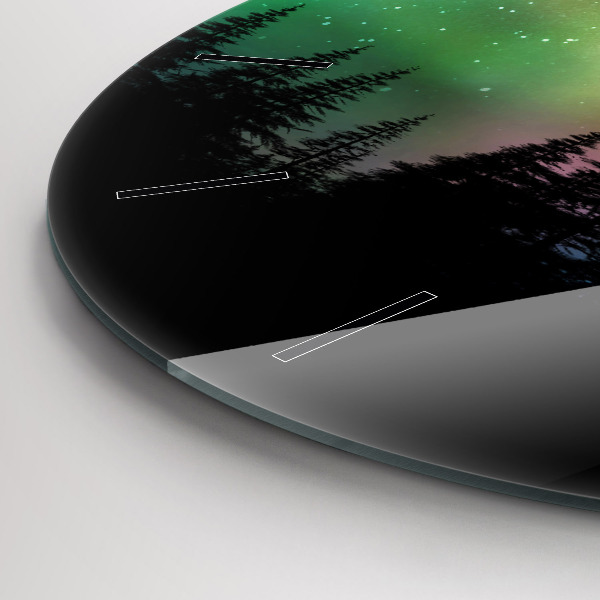 Reloj redondo pared Aurora boreal