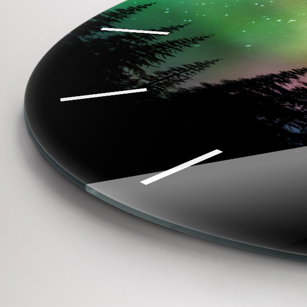 Reloj redondo pared Aurora boreal