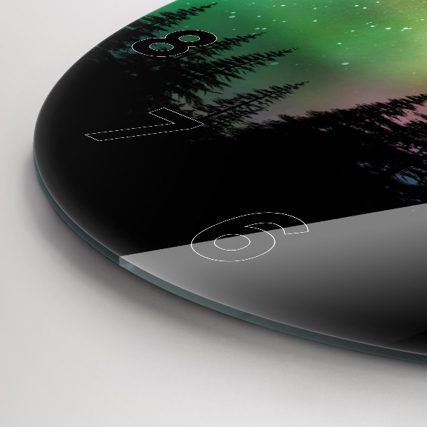 Reloj redondo pared Aurora boreal