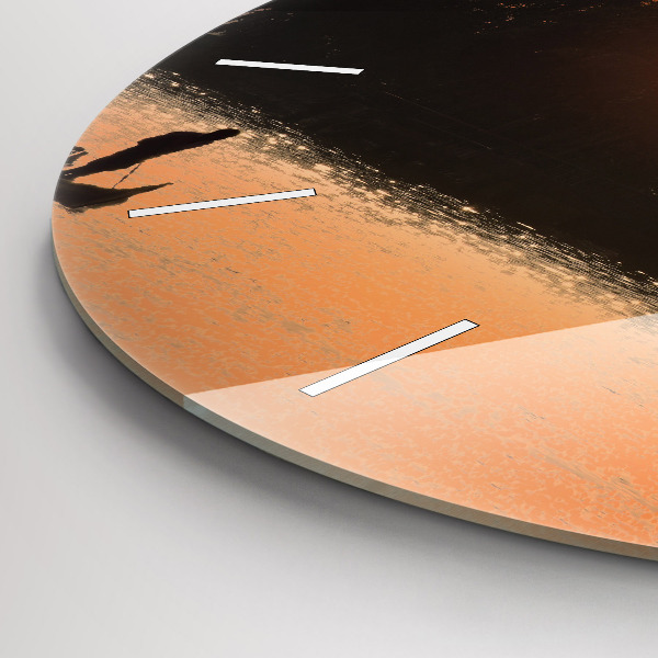 Reloj de pared redondo Puesta de sol Palmeras Vacaciones