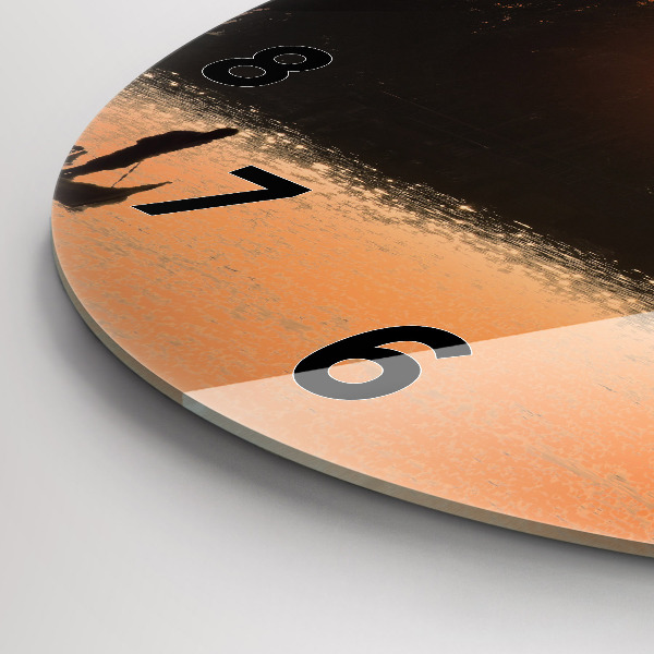 Reloj de pared redondo Puesta de sol Palmeras Vacaciones