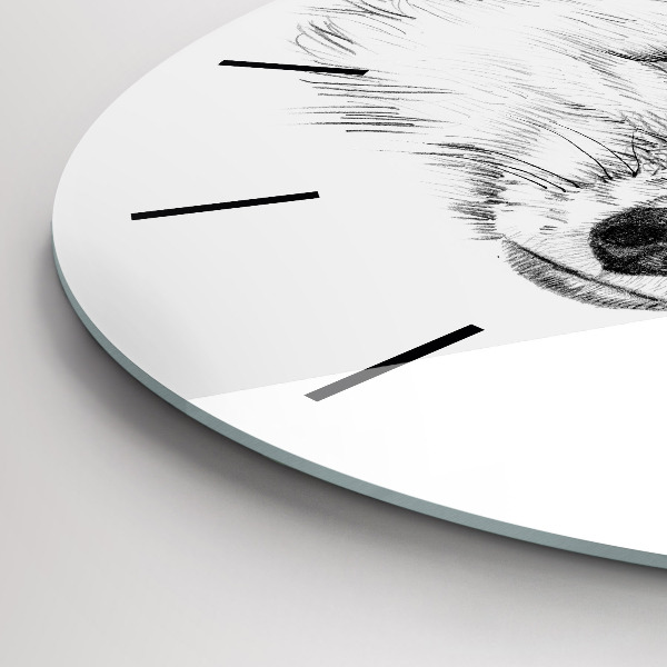 Reloj redondo pared Vector cabeza de zorro