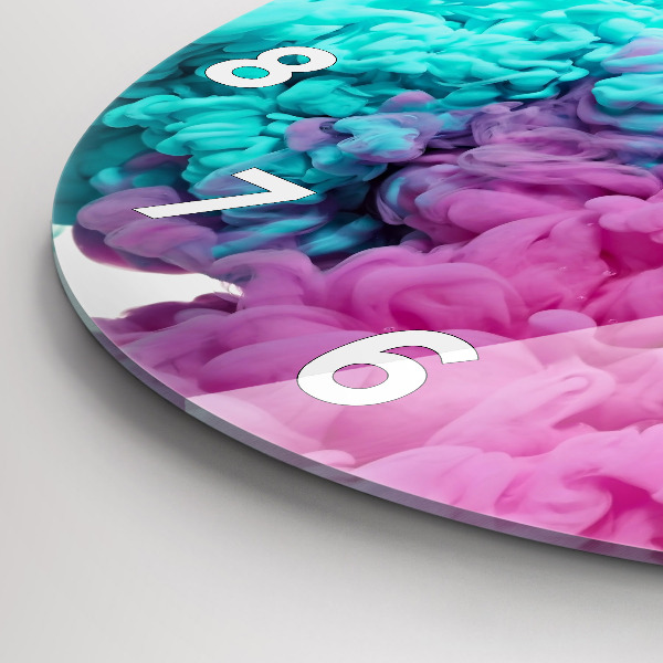 Reloj de cristal redondo Arte moderno - manchas