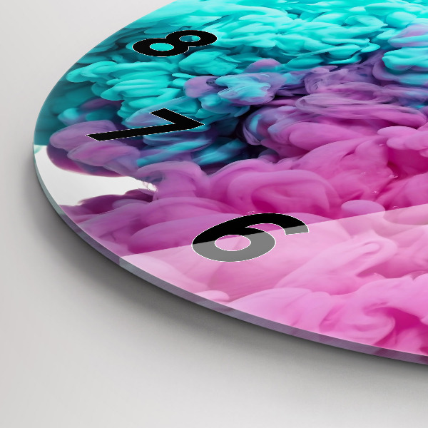 Reloj de cristal redondo Arte moderno - manchas