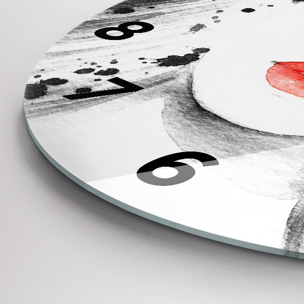 Reloj de pared redondo Mujer con sombrero