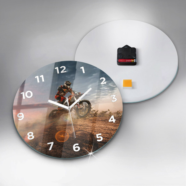 Reloj redondo pared Hombre en moto