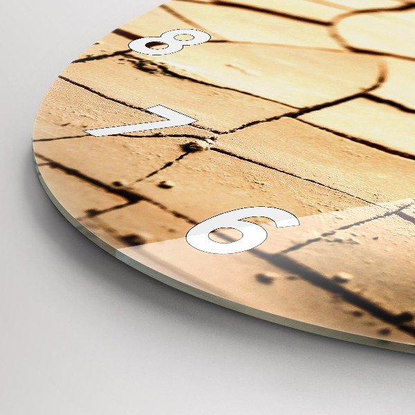 Reloj redondo pared Planta en tierra seca