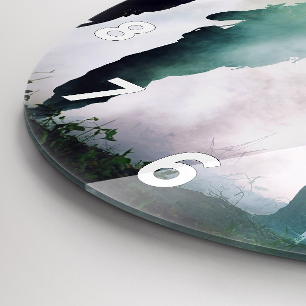 Reloj de cristal redondo Soldados en un bosque