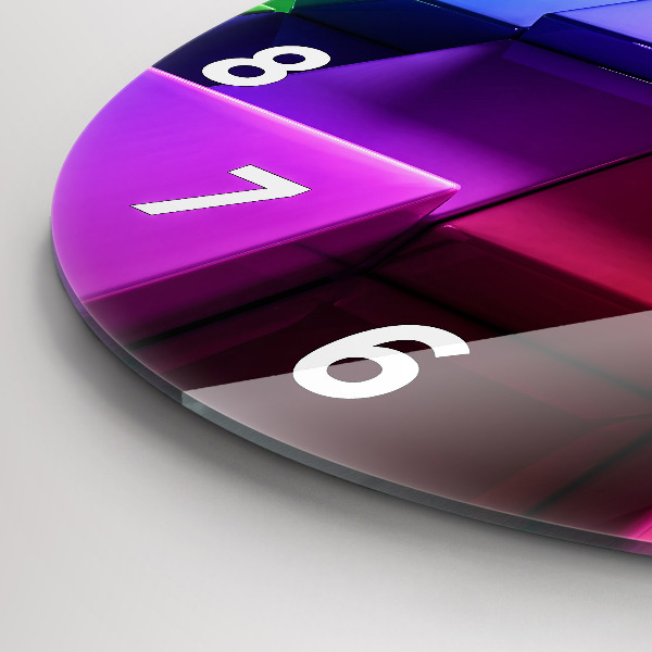 Reloj de pared redondo Cubos de colores