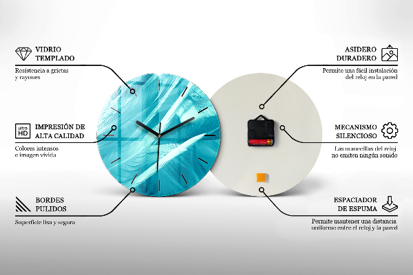 Reloj de cristal redondo Mapamundi sobre papel