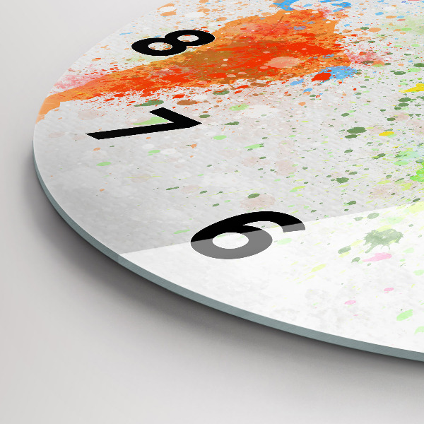 Reloj de cristal redondo Mapamundi sobre papel