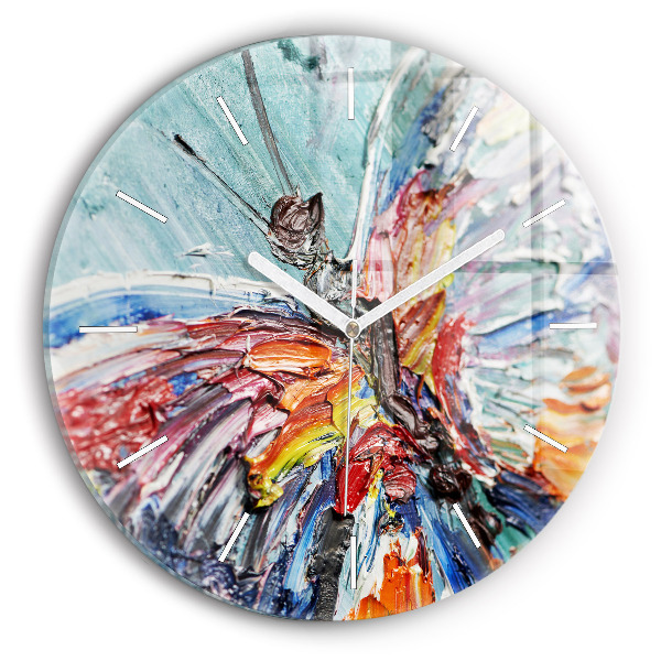Reloj de cristal redondo Fragmento de óleo