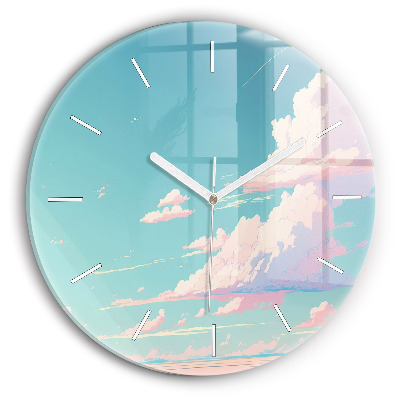 Reloj redondo pared Cielo color pastel