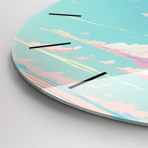 Reloj redondo pared Cielo color pastel