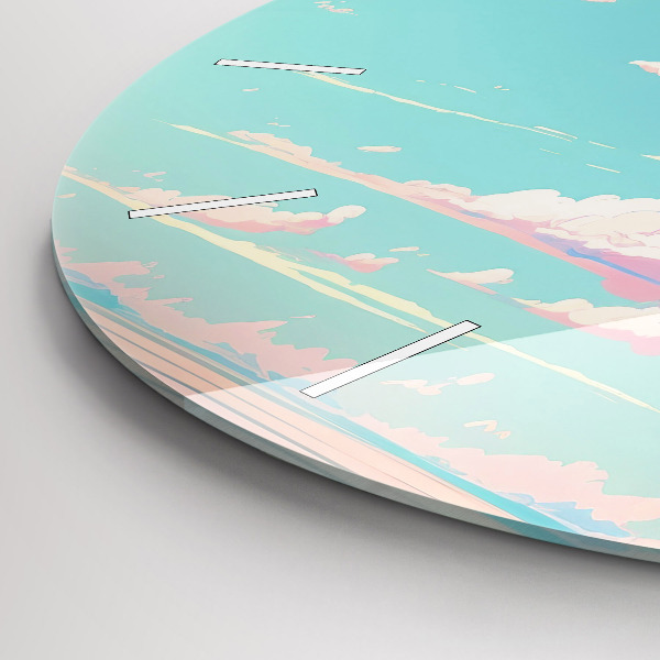 Reloj redondo pared Cielo color pastel