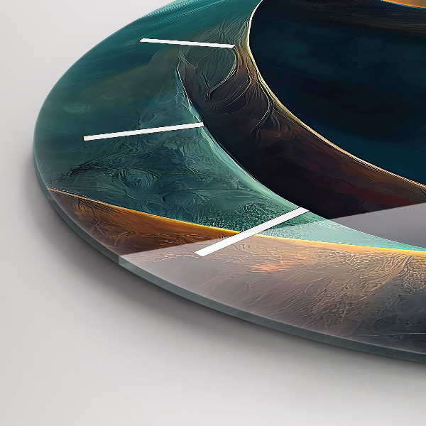 Reloj de pared redondo Fondo de cascada