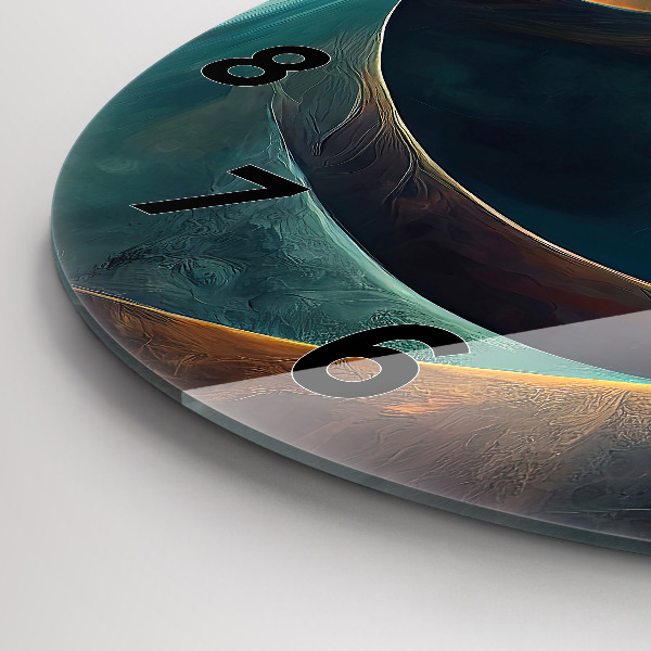 Reloj de pared redondo Fondo de cascada