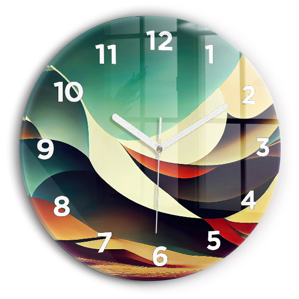 Reloj redondo pared Fondo de líneas abstractas