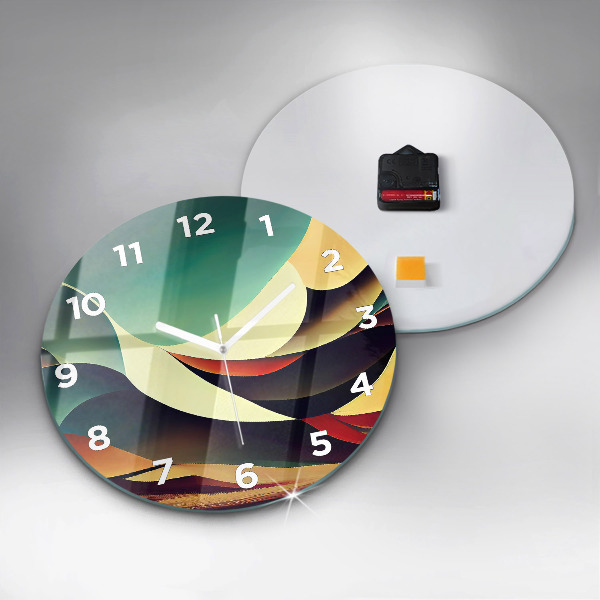 Reloj redondo pared Fondo de líneas abstractas