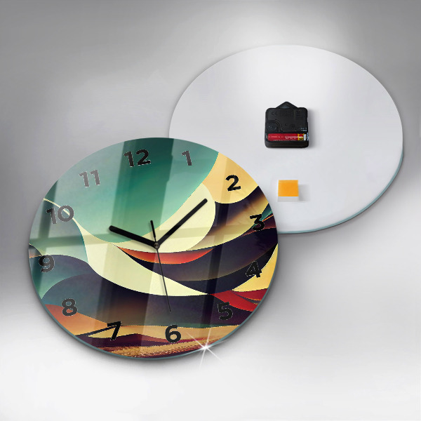 Reloj redondo pared Fondo de líneas abstractas
