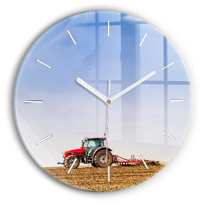 Reloj de pared redondo Granjero en tractor