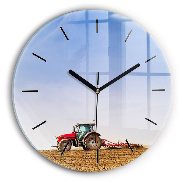 Reloj de pared redondo Granjero en tractor