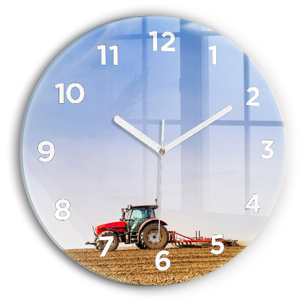 Reloj de pared redondo Granjero en tractor