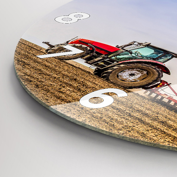 Reloj de pared redondo Granjero en tractor