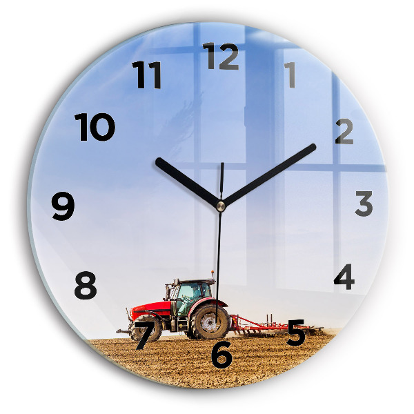 Reloj de pared redondo Granjero en tractor