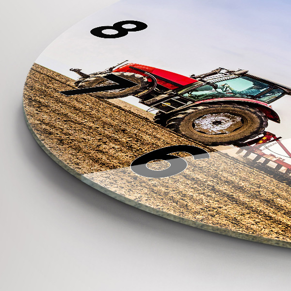 Reloj de pared redondo Granjero en tractor