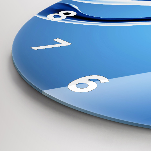 Reloj de cristal redondo Abstracción líquida