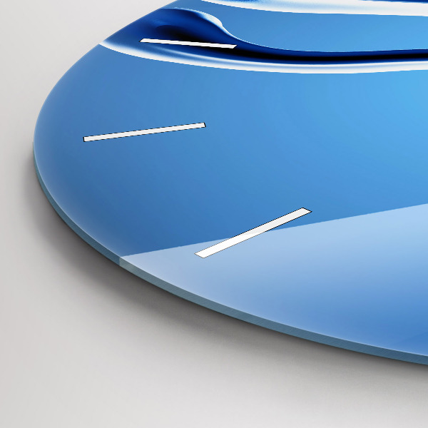 Reloj de cristal redondo Abstracción líquida