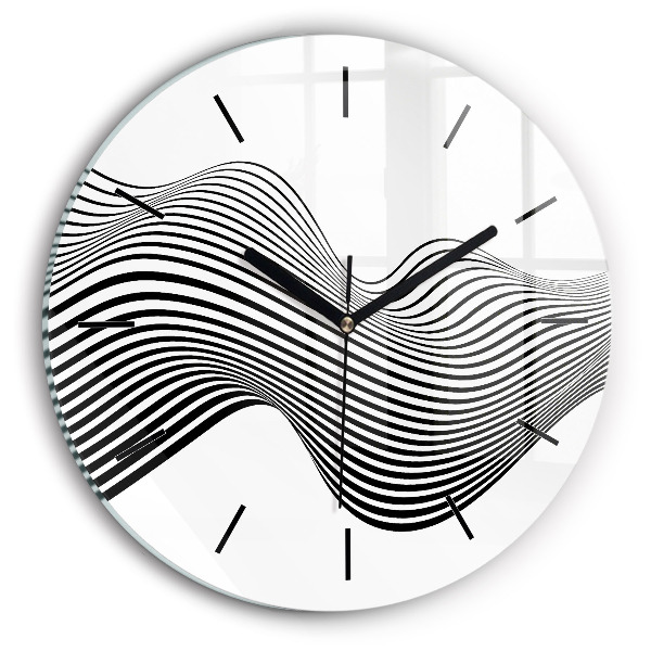 Reloj de pared redondo Arte en blanco y negro