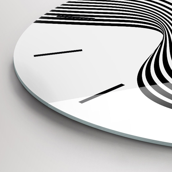 Reloj de pared redondo Arte en blanco y negro
