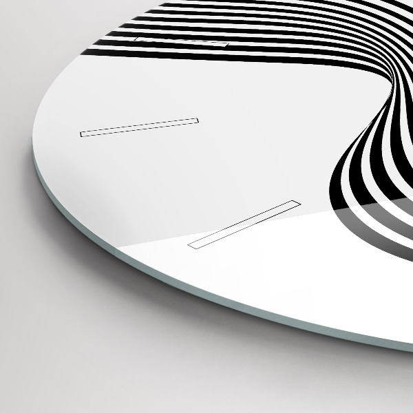 Reloj de pared redondo Arte en blanco y negro