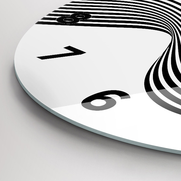 Reloj de pared redondo Arte en blanco y negro